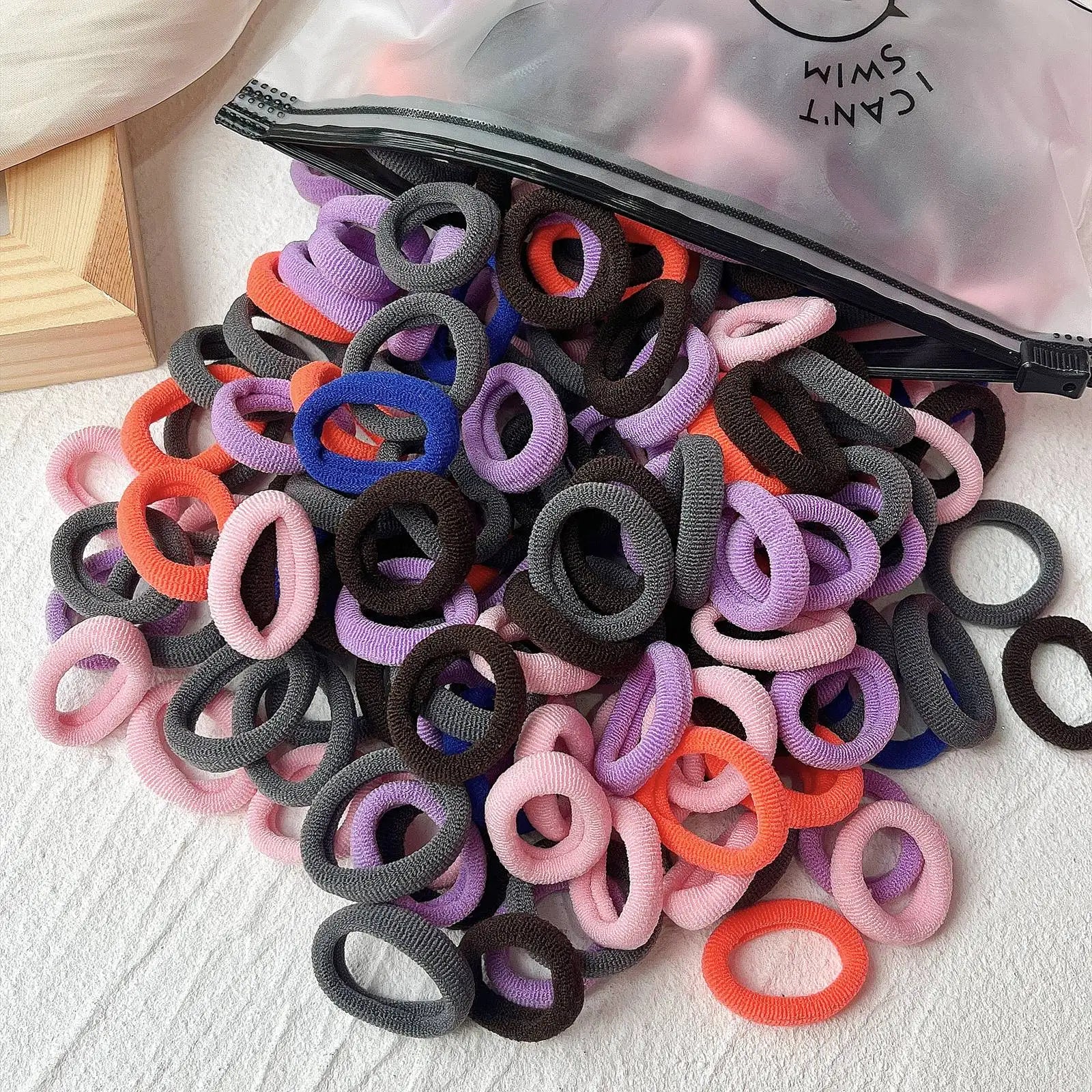20/50 Stück Elastische Haargummis für Kinder | Bunte Süße Scrunchies & Haargummis für Mädchen & Babys | Weiche Haar-Accessoires Kaufschwan®
