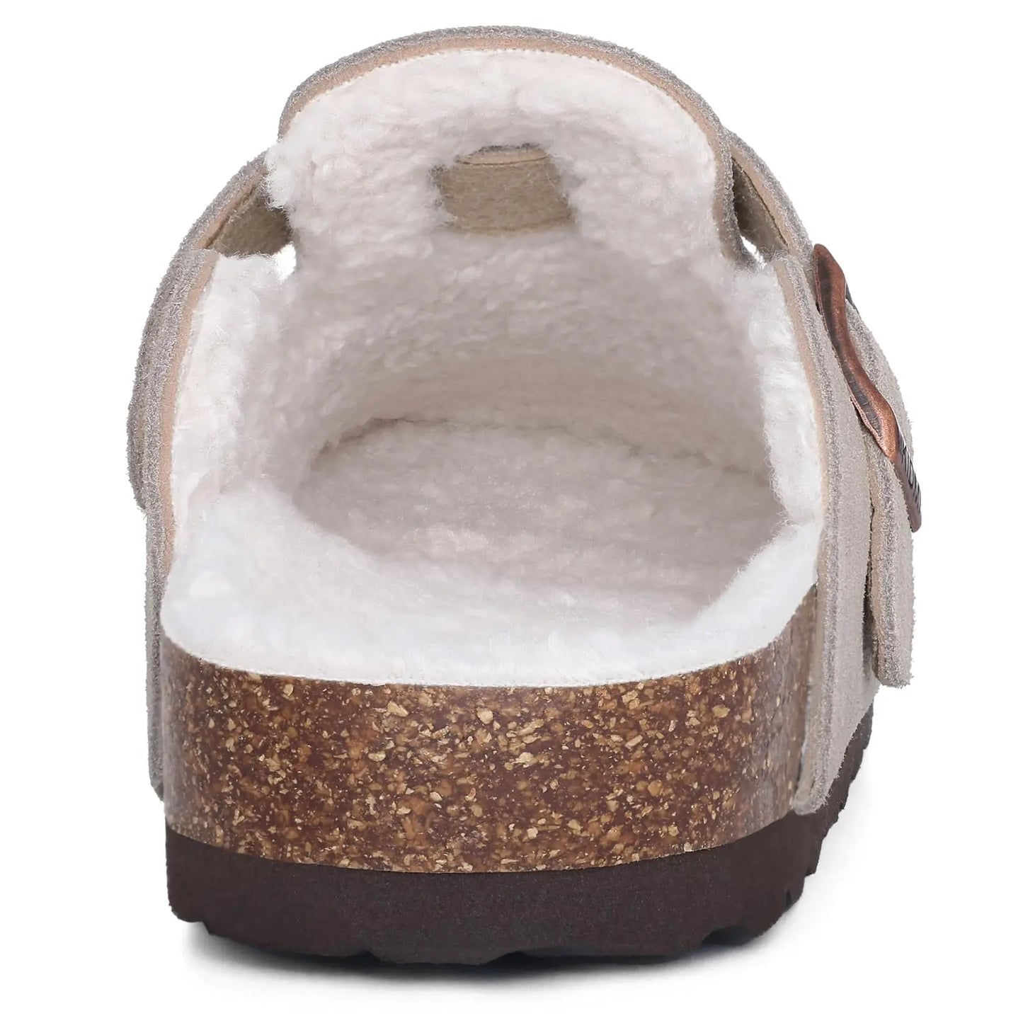 Klassische Winter-Pantoffeln | Unisex Fell-Suede Clogs | Kuschelige Hausschuhe mit Verstellbarer Schnalle & Kork-Fußbett Kaufschwan®