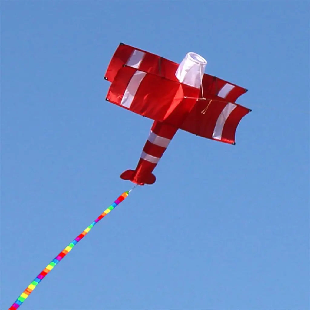 3D-Flugzeugdrachen mit Langem Schwanz – Einfach zu Fliegender Kinderdrachen mit Schnur und Spule für Kinder und Erwachsene Kaufschwan®