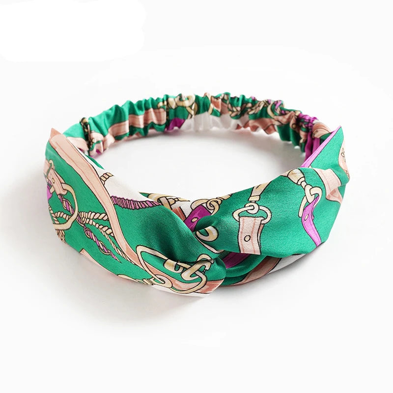 Haarreif mit Print – Vintage Sommer Turban-Haarband für Damen & Mädchen