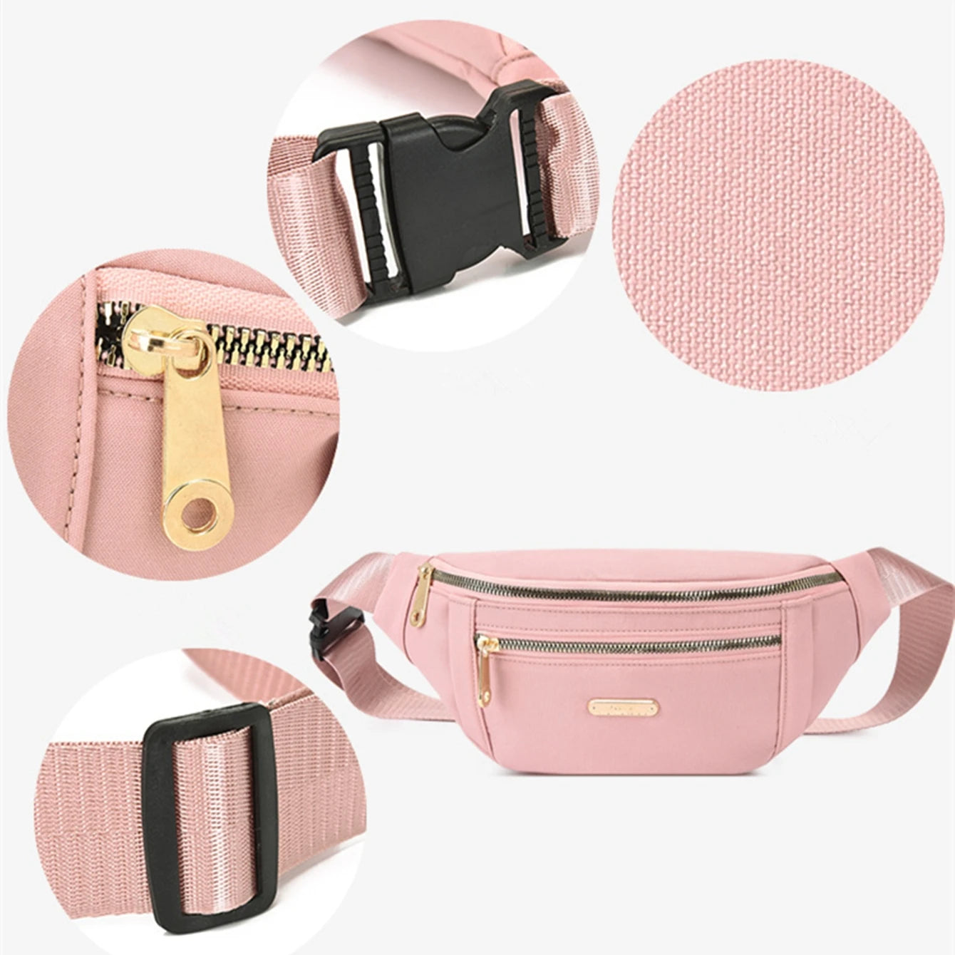 Damen Gürteltasche – Modische Fanny Pack mit Reißverschluss | Brusttasche, Schultertasche & Reise Bauchtasche Kaufschwan®