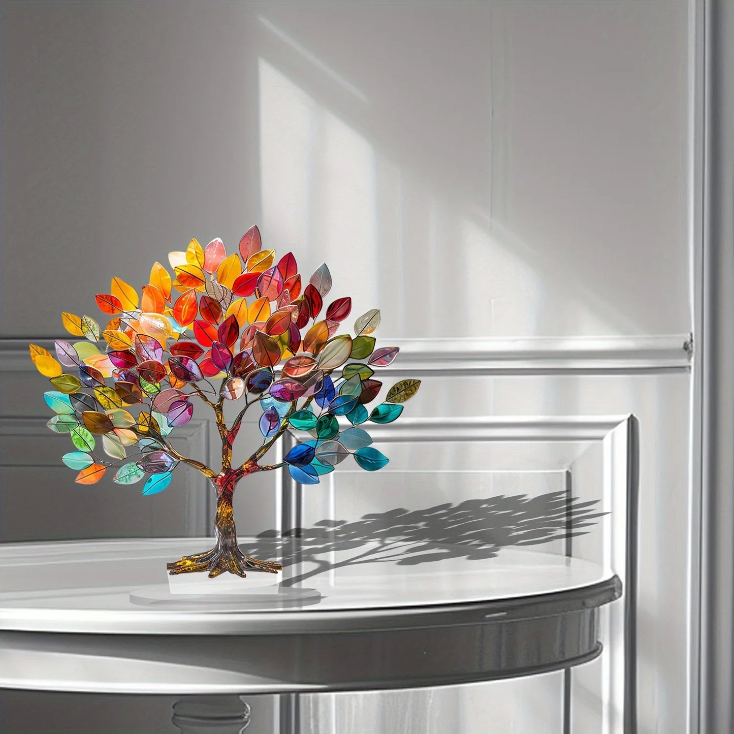 Baum des Lebens Acryl Tischdekoration – Kleine 2D Schreibtisch-Dekoration Wasserdicht und Abriebfest Kaufschwan®