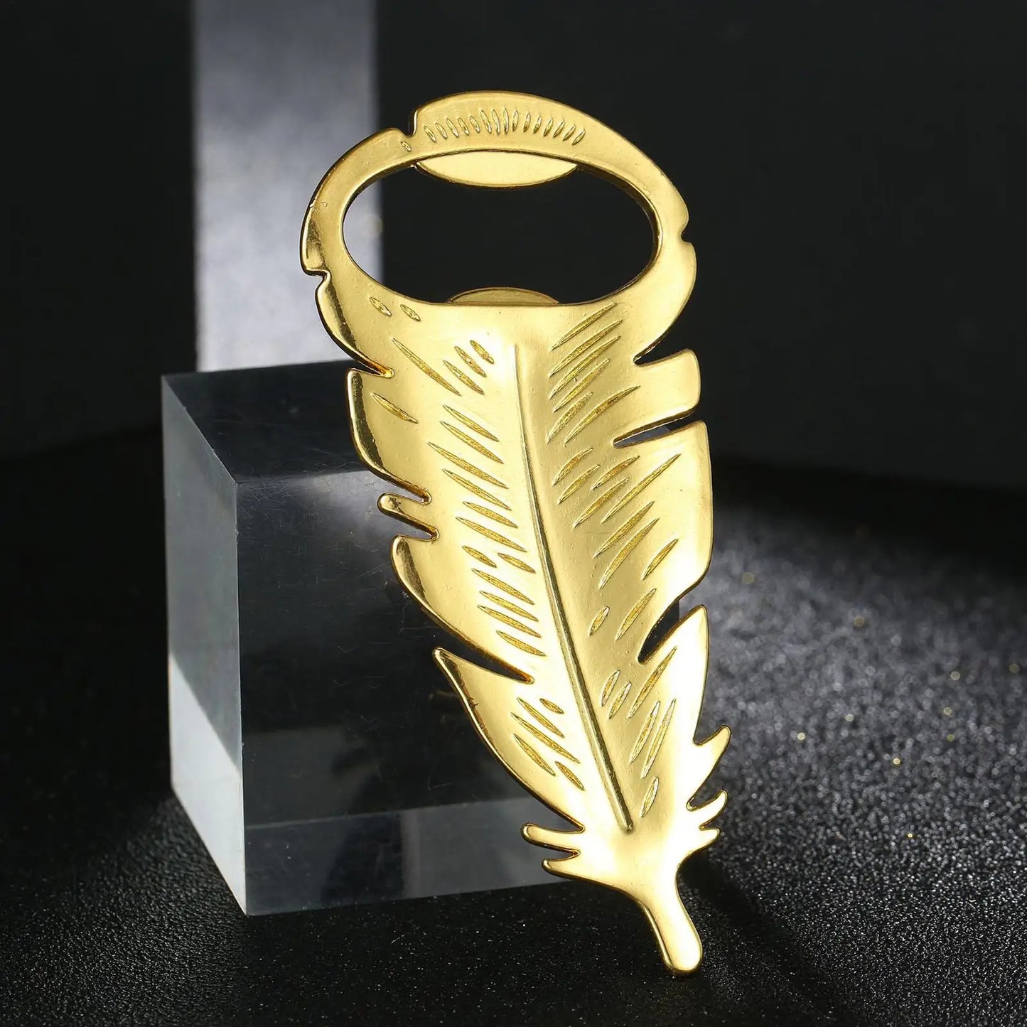 Gold Feder Flaschenöffner – Metall Bieröffner Multifunktionales Werkzeug Kaufschwan®