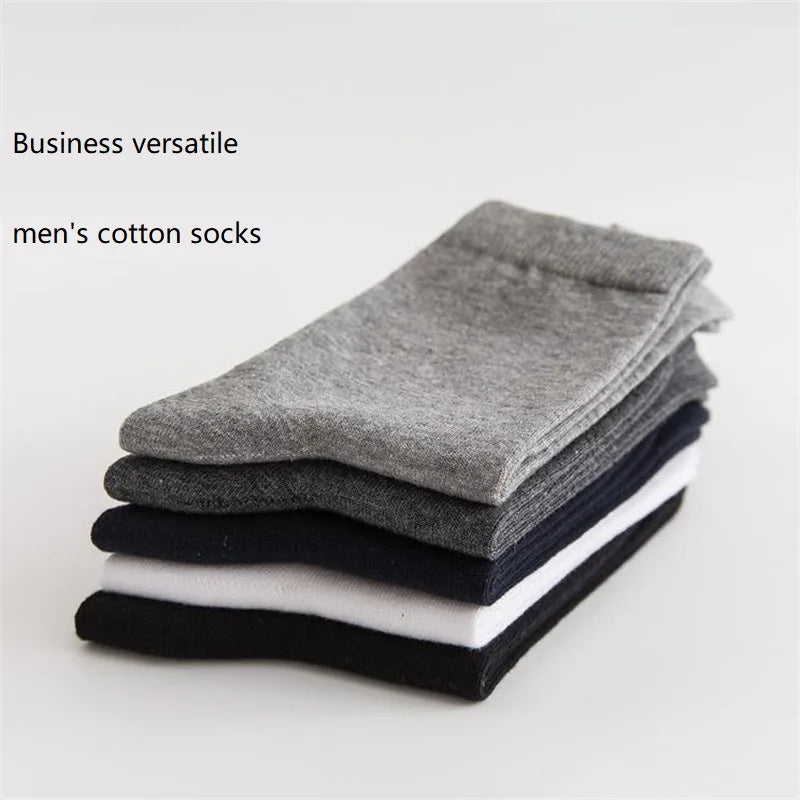 Herren Baumwoll-Mischung Schwarze Businesssocken | Weiche Atmungsaktive Socken für Sommer & Winter | Plus Size Verfügbar | 1/5/10 Paare Kaufschwan®