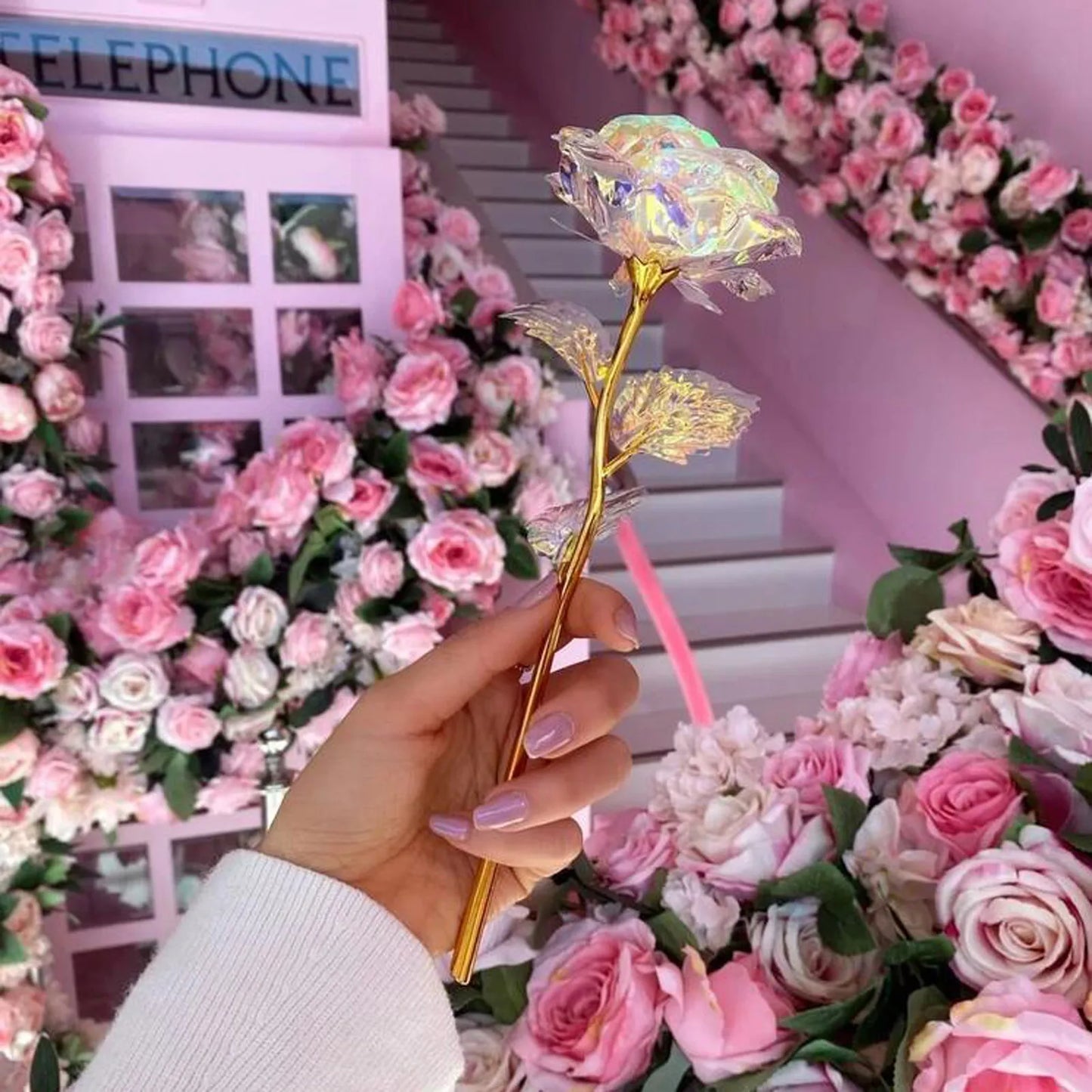 Galaxy Rose Ewige Blume – Leuchtende Goldfolie Rosen Geschenkset Kaufschwan®