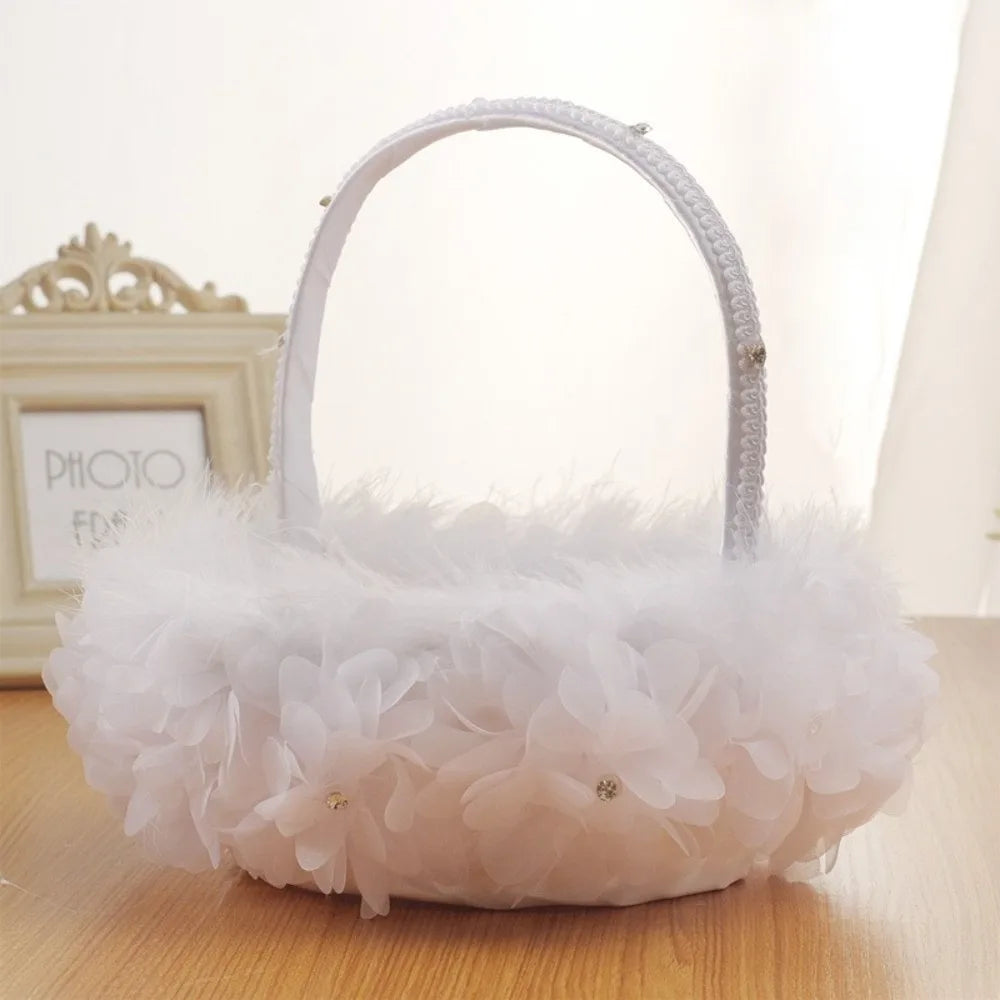 Western Stil Blumenkorb – Handgehaltener Hochzeitskorb für Braut Kaufschwan®