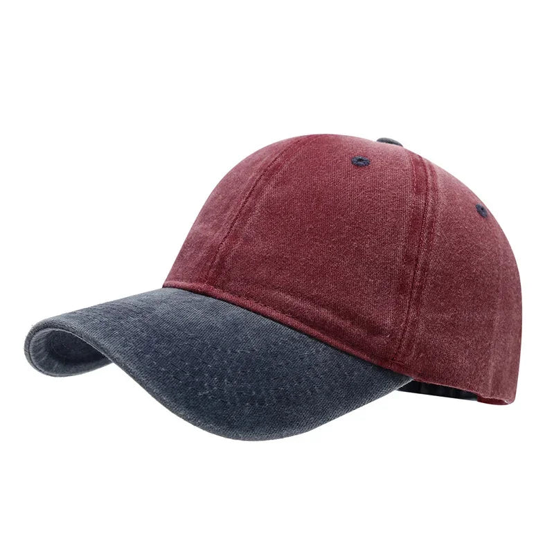 Vintage Washed Baseballkappe | Herren & Damen Farblich Abgestimmte Baseballcap | Lässige Snapback Hip Hop Baseballcap für Frühling & Sommer