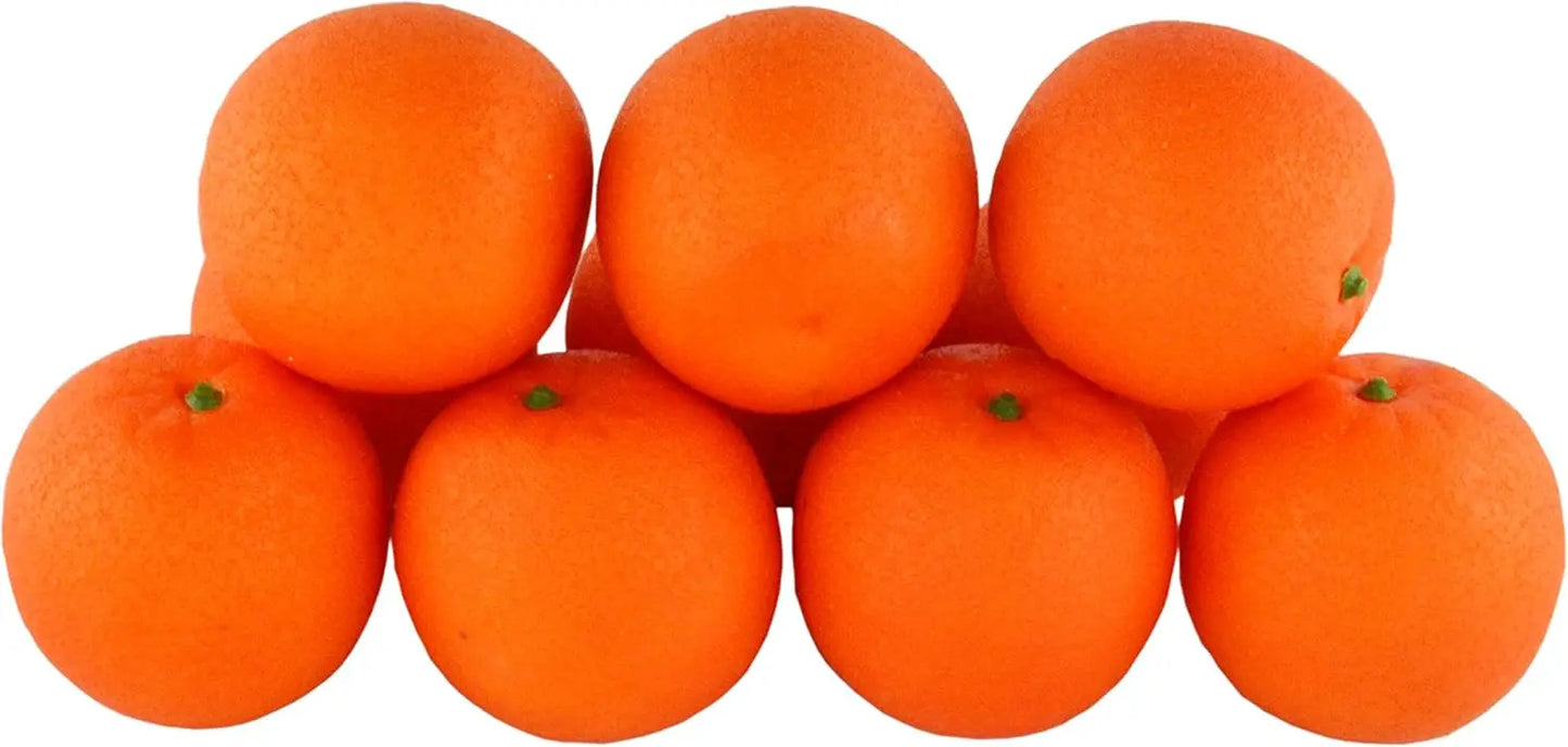 10 Stück Künstliche Orangen – Realistische Plastik Simulationsfrüchte für Zuhause, Küche & Party Dekoration Kaufschwan®