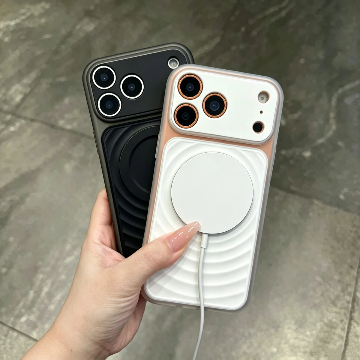2-in-1 MagSafe-Hülle mit Abnehmbarem Kameraschutz für iPhone 18 Pro & iPhone 18 Pro Max – Wasserwellen-Optik & Stoßschutz Kaufschwan®
