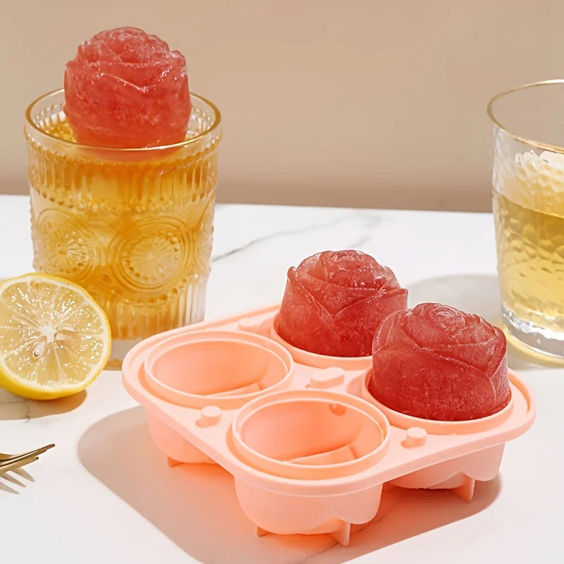 Rosenförmige Eiswürfelform – Elegante Eiswürfel für Getränke & Desserts Kaufschwan®
