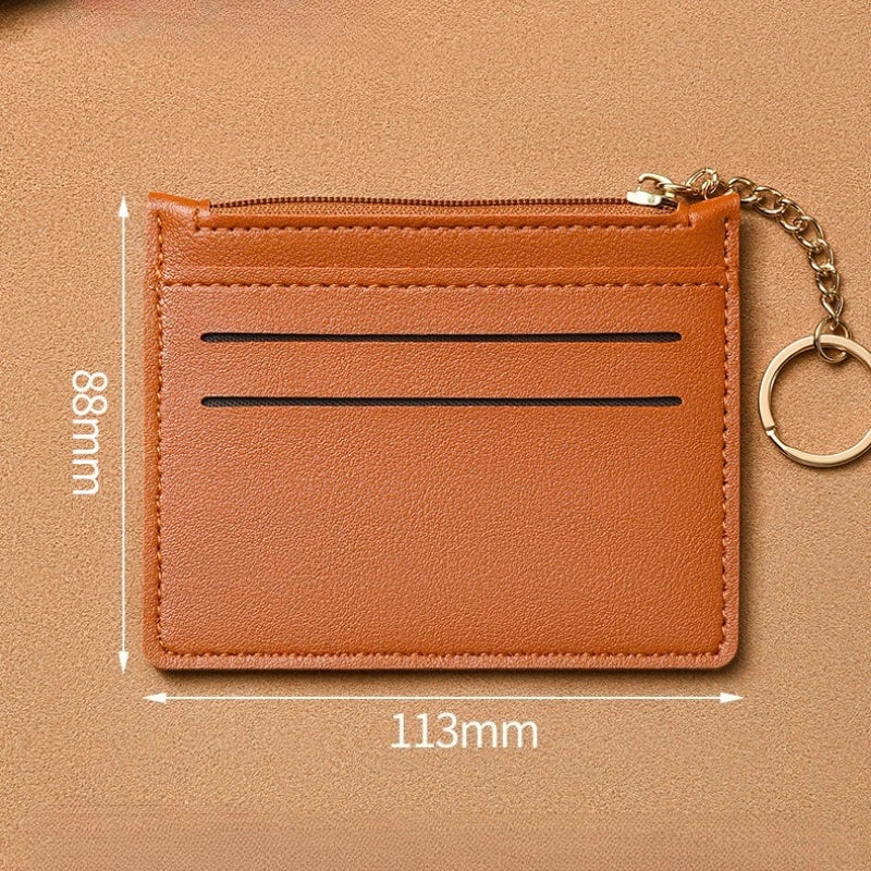 Mini-Kartenetui für Damen & Herren – Schmale Geldbörse mit Reißverschluss für Ausweis, Karten, Münzen & Bargeld Kaufschwan®