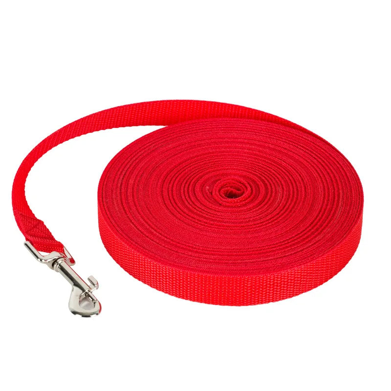 Lange Nylon Hundeleine 1.2M–30M Trainingsleine Verlängerte Kontrollleine für Outdoor Training Hunde Kaufschwan® Rot 10m