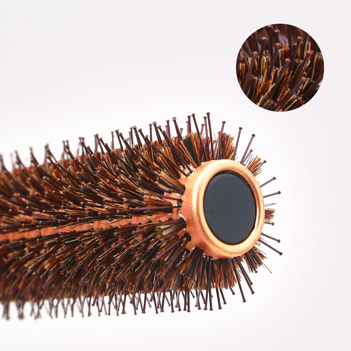 Rundbürste mit Holzgriff – Professionelle Antistatische Haarbürste | Locken- & Toupierbürste für Friseure