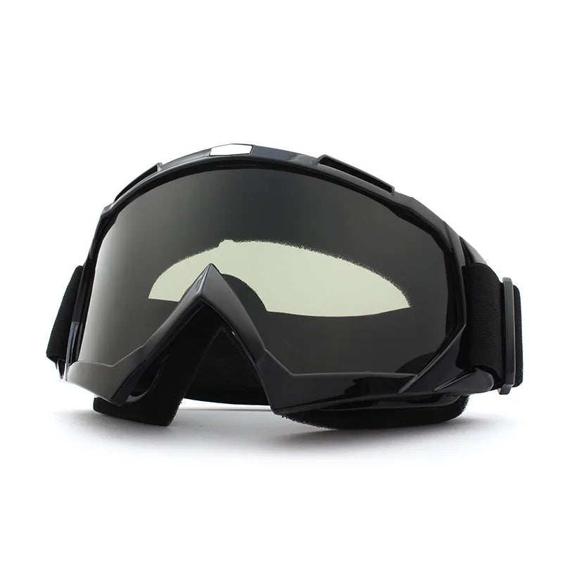 Transparente Skibrille – Winddichte Motorrad- & Fahrradbrille | HD Anti-Beschlag Schneebrille für Outdoor Sport & Winteraktivitäten Kaufschwan® Schwarz-Schwarz