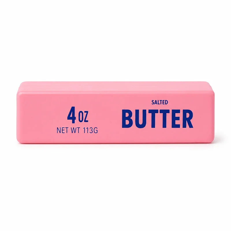 Butterstück-Squishy – Weiches Elastisches Knautsch- & Fidget-Spielzeug, Lustiger Scherzartikel & Sensorikspielzeug zum Stressabbau Kaufschwan® Butter (Pink)