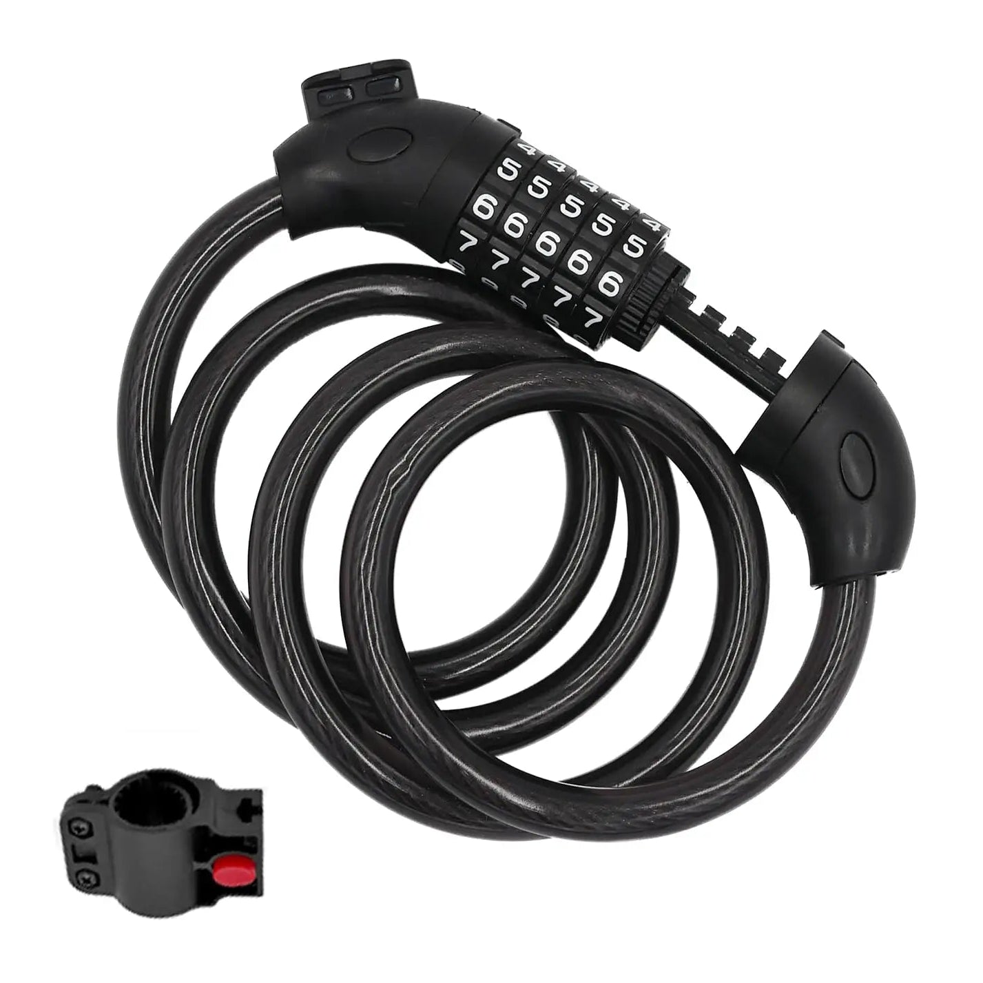 Fahrrad Zahlenschloss – 4-stelliger Kombinationscode für MTB, Motorrad & E-Scooter | Anti-Diebstahl Sicherheitskabelschloss Kaufschwan®