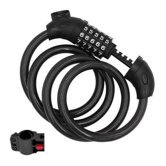 Fahrrad Zahlenschloss – 4-stelliger Kombinationscode für MTB, Motorrad & E-Scooter | Anti-Diebstahl Sicherheitskabelschloss Kaufschwan®