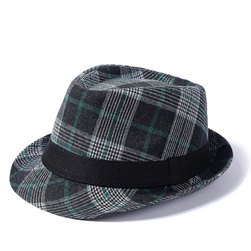 Britischer Hut – Europäischer & Amerikanischer Neuer Gentleman Hut, Herren Sonnenschutz Jazz Fedora & Bucket Hut Kaufschwan® Grün
