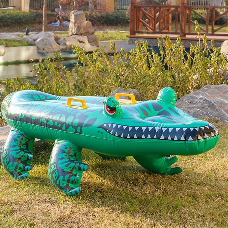 Aufblasbares Krokodil Surfbrett – Lustiges Poolspielzeug für Kinder & Sommer Wasserabenteuer Kaufschwan®