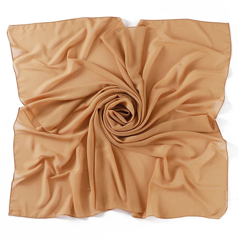85×85CM Kopftuch – Damen Quadrat Hijab | Muslimisches Einfarbiges Kopftuch, Modischer Schal & Unterkopftuch