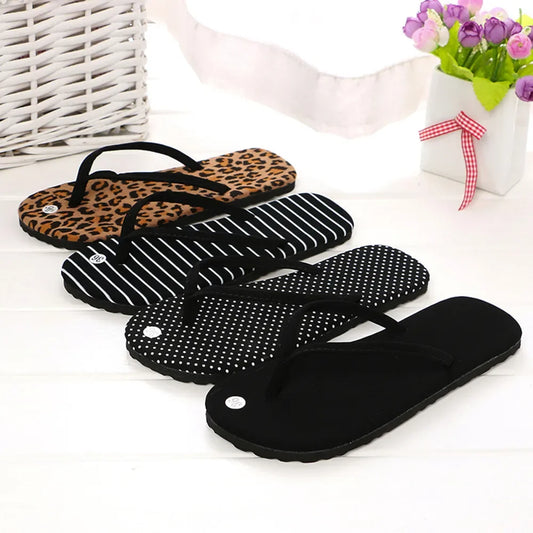 Mode Sommer Gummi Sandalen Flip-Flops | Damen & Herren Leoparden Slipper | Indoor, Outdoor & Strand Flache Slides