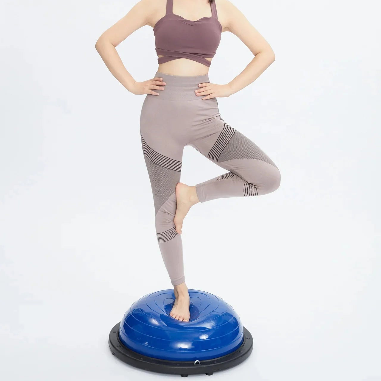 46 cm Halbierter Balanceball aus Verdicktem PVC Rutschfest und Explosionssicher für Yoga, Pilates und Fitnesstraining Kaufschwan®