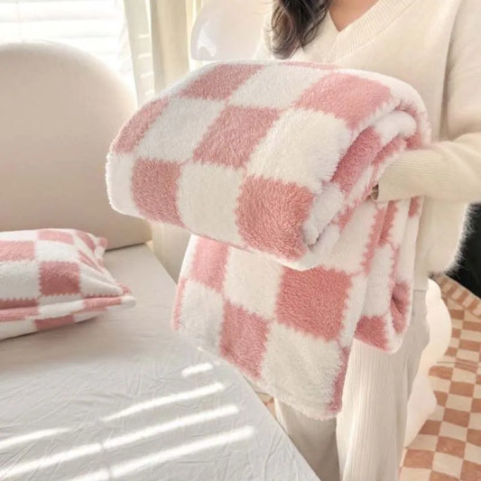 Rosa Weiß Flanell Panda Fleece Decke – Weiche, bequeme Kuscheldecke für Sofa, Bett & Büro Kaufschwan® Rosa 150x200cm