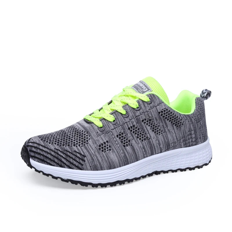 Damen Vulcanized Sneaker – Modische Flache Schuhe mit Plateau-Optik | Bequeme Alltagsschuhe in Übergrößen Kaufschwan® GrauGrün 37