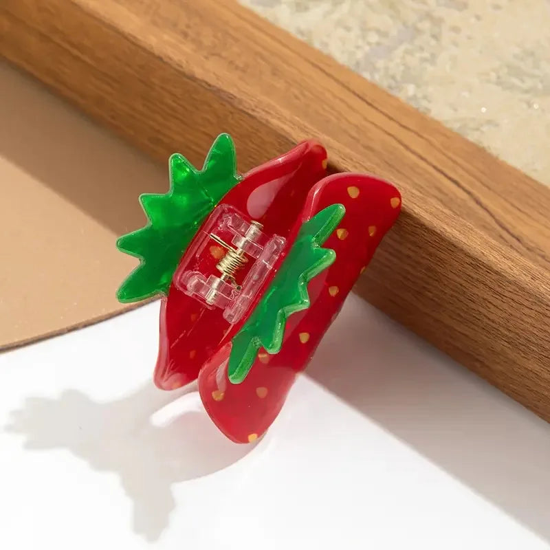 Niedliche Kleine Erdbeer-Haarklammer – Mini Clip für Half-Up und Pferdeschwanz Kaufschwan®