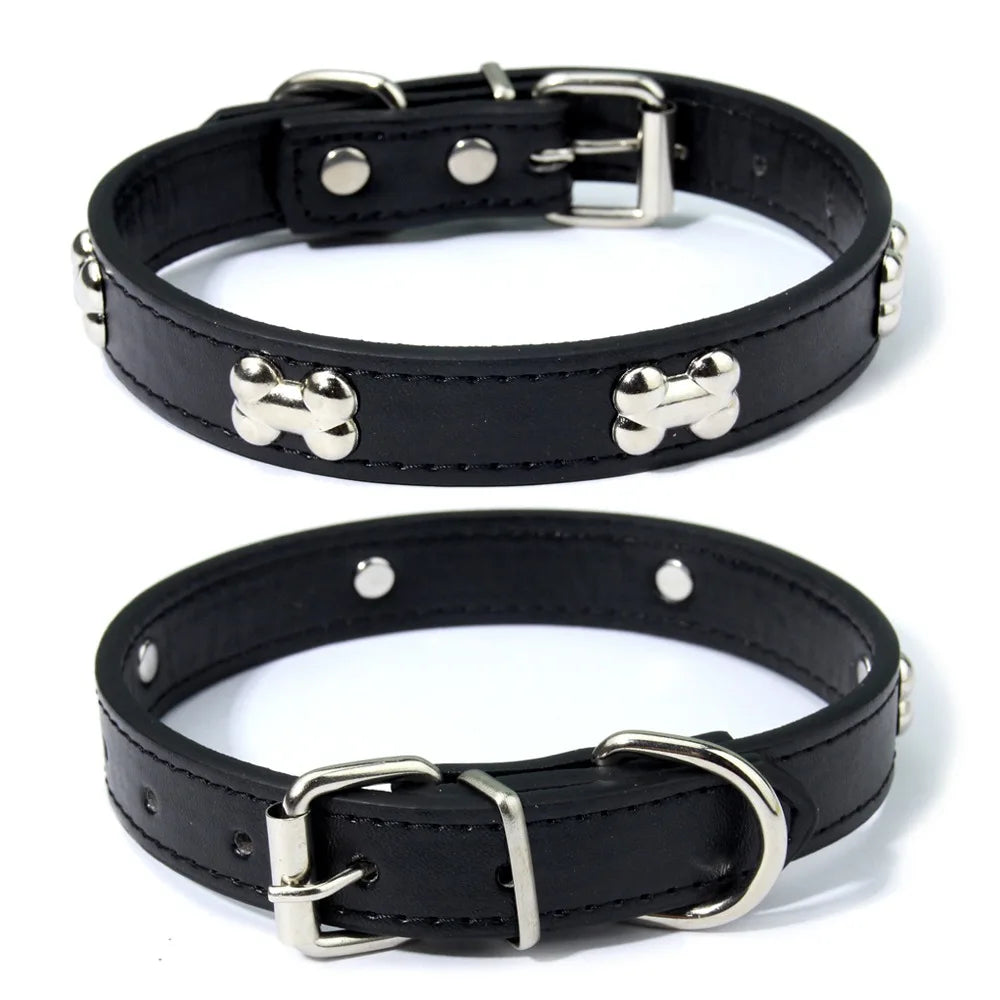 Knochen Leder Hundehalsband Strapazierfähig Verstellbar für Kleine Große Hunde Katzen Welpen Kaufschwan®
