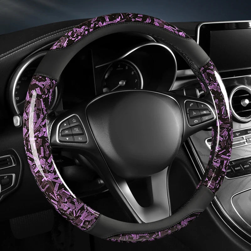 Leder-Lenkradbezug – Universeller 14,5–15 Zoll Bezug für Renault Kadjar, Mitsubishi ASX & Prado 150 Kaufschwan® Lila