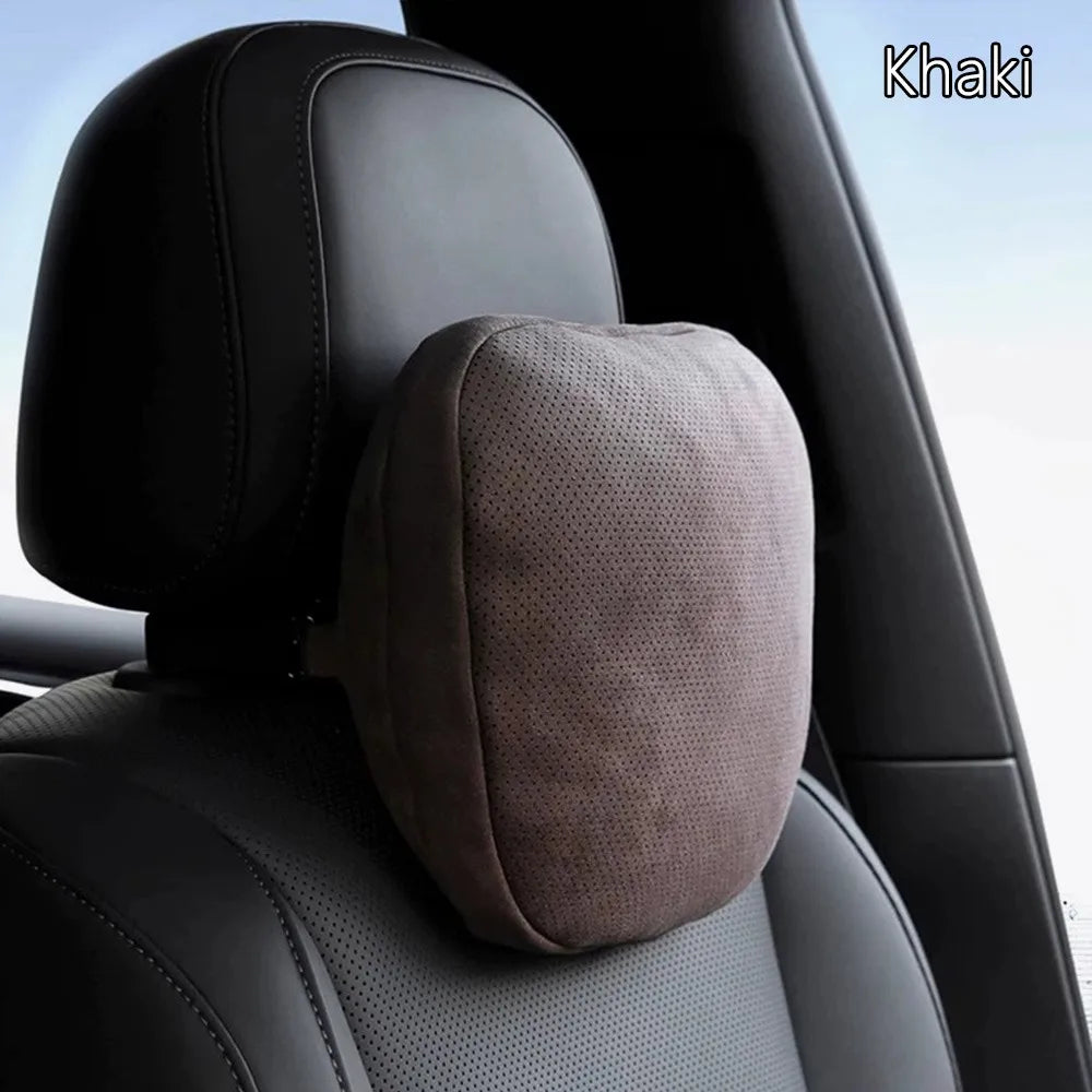 Verstellbares Auto-Nackenkissen aus Memory-Schaum – Atmungsaktives Weiches Kopfstützenkissen für Maybach S-Klasse Kaufschwan® Khaki