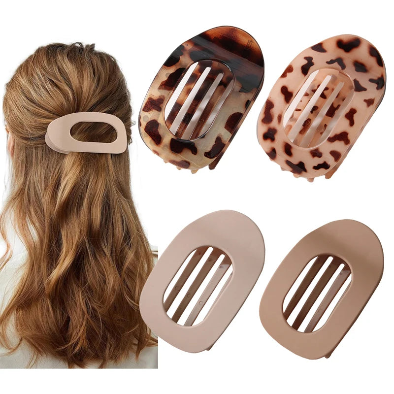 Modische Ovale Leoparden Haarklammern – Große Runde Haarklammer für Damen Kaufschwan® 4er Set 2