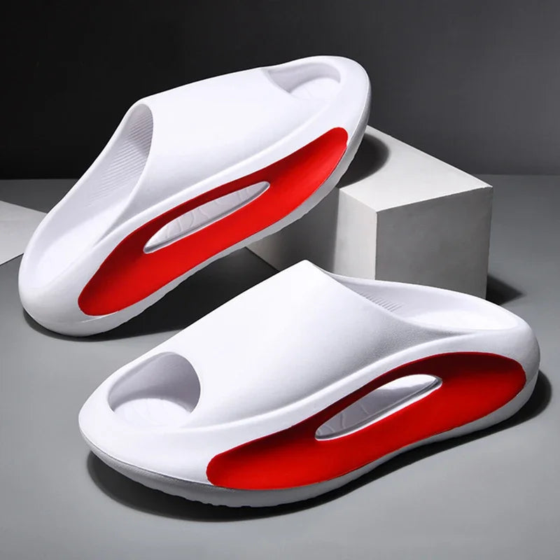 Sommer-Hausschuhe für Herren & Damen | EVA Weiche Sohle & Dicke Sohle | Indoor & Outdoor Slides Kaufschwan® Weiß 42-43