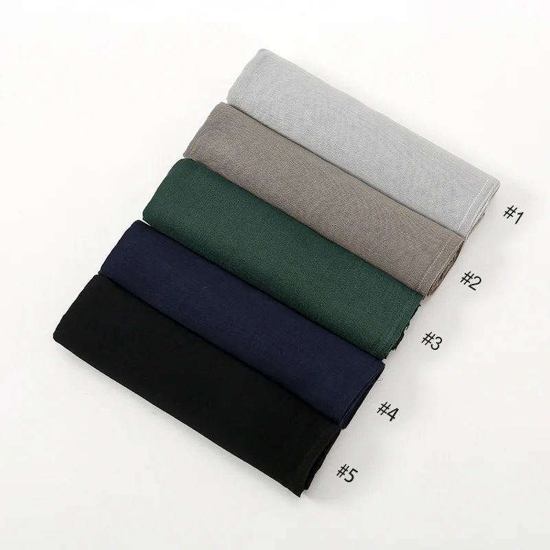 Damen Hijab Schal aus Baumwolle, Rayon & Modal – Großformat 190×85cm | Muslimisches Kopftuch, Eleganter Turban & Umschlagtuch Kaufschwan®