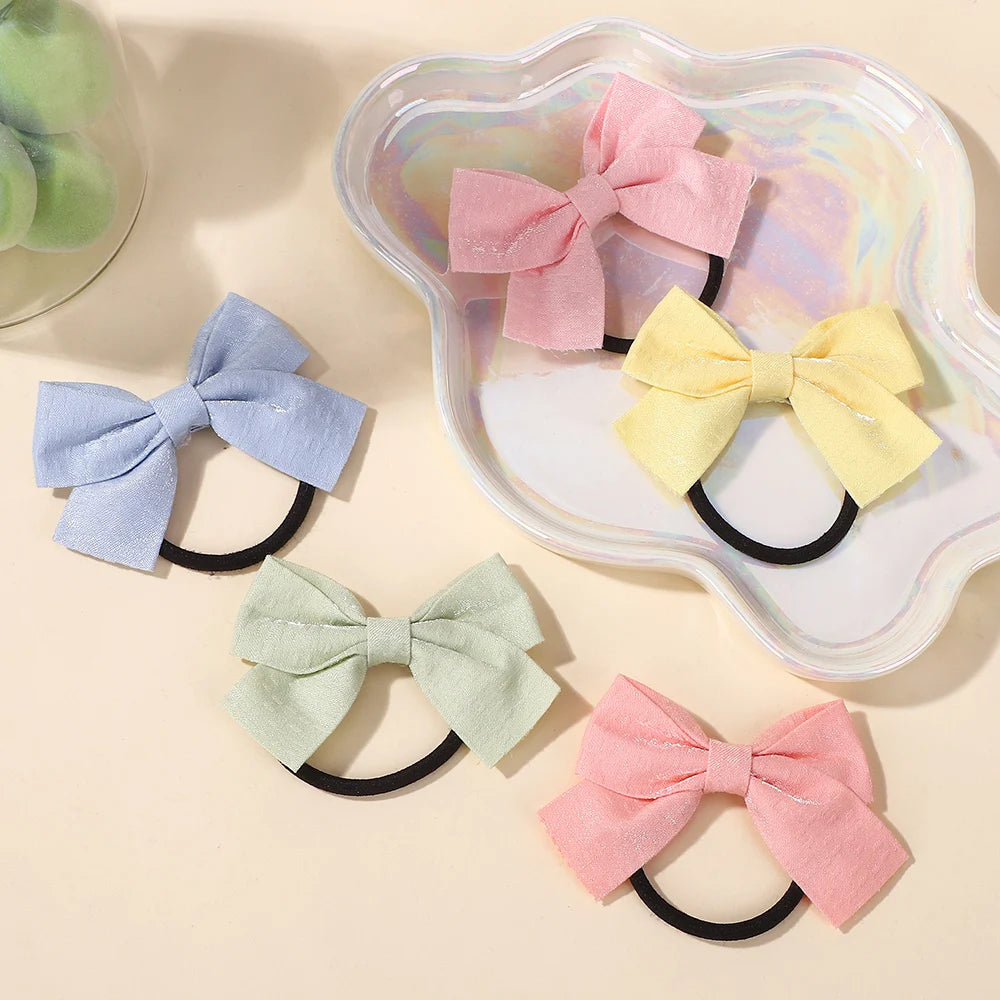 20 Stück Bunte Elastische Haargummis für Kinder & Mädchen | Niedliche Scrunchies mit Schleife | Baby Haaraccessoires & Haarschmuck Kaufschwan®