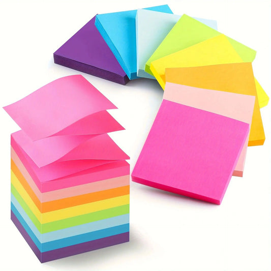 400 Seiten Sticky Notes – 8-Farbige Haftnotizen | Planer Sticker & Notizblöcke für Schule und Bürobedarf Kaufschwan®