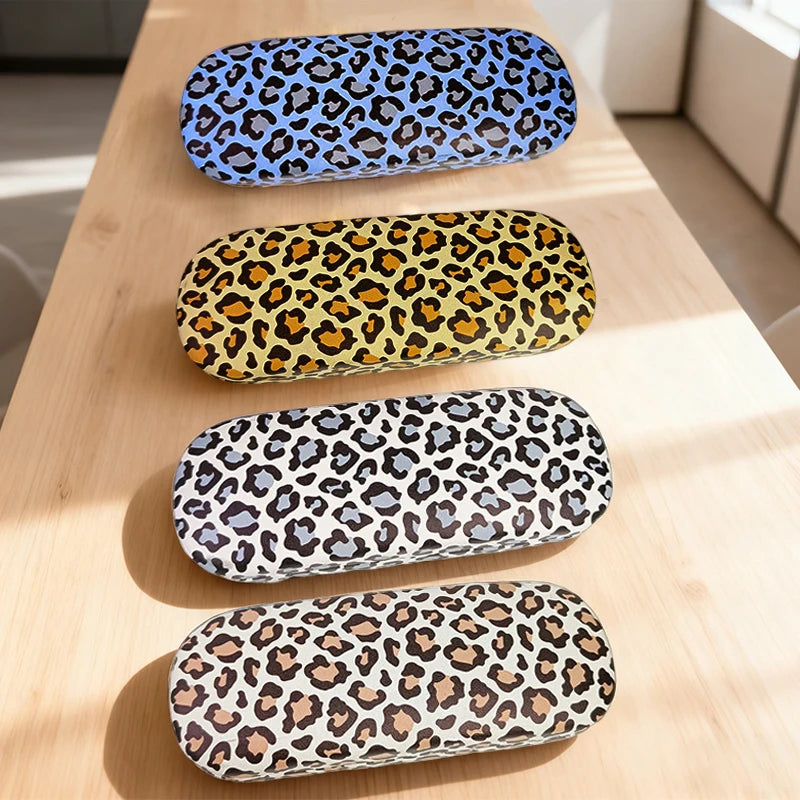 Leopard Print Metall Brillenetui – Robuste Schutzbox für Sonnenbrillen und Sehbrillen Kaufschwan®