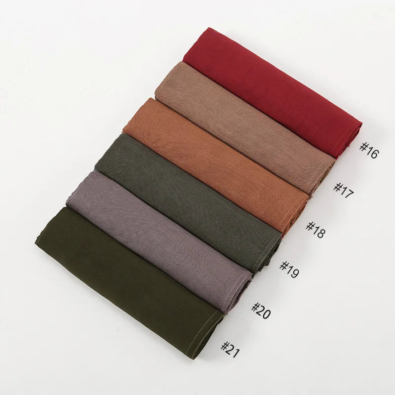 Damen Hijab Schal aus Baumwolle, Rayon & Modal – Großformat 190×85cm | Muslimisches Kopftuch, Eleganter Turban & Umschlagtuch Kaufschwan®