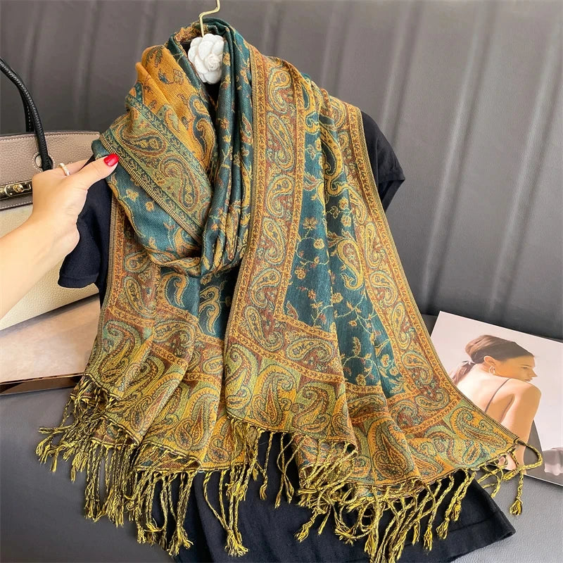 Pashmina Hijab Schal – Damen Langer Kaschmir Schal | Luxus Weicher Foulard, Turban & Muslimisches Kopftuch Kaufschwan®
