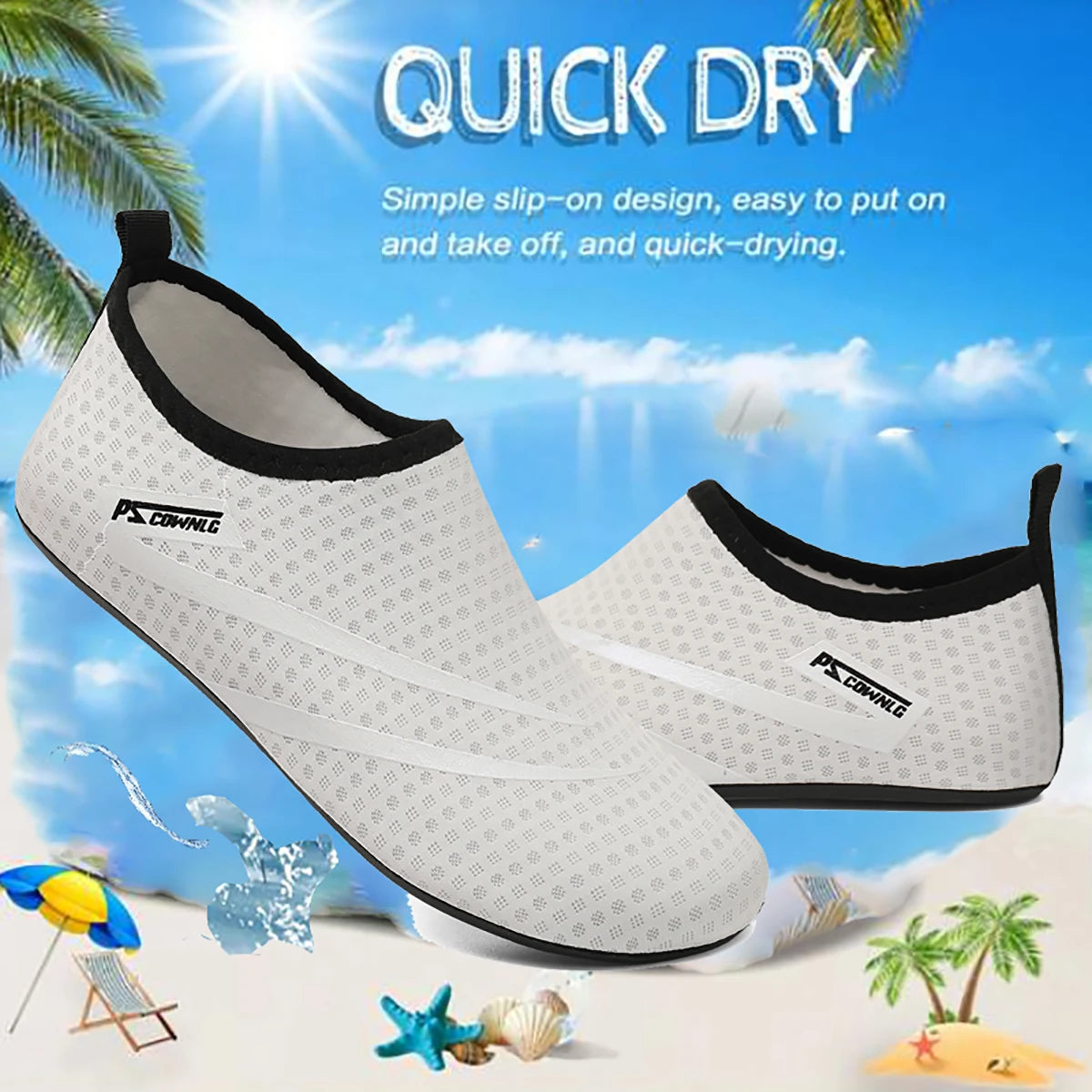 Unisex Aqua Wasserschuhe – Atmungsaktive Schwimmschuhe für Strand, Barfuß & Waten Kaufschwan®