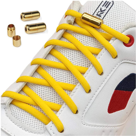 21 Farben No-Tie Schnürsenkel – Elastische Laces mit Rundem Metallverschluss | Schnelle Slip-On Sneaker Laces für Damen & Herren, 1 Paar Kaufschwan®