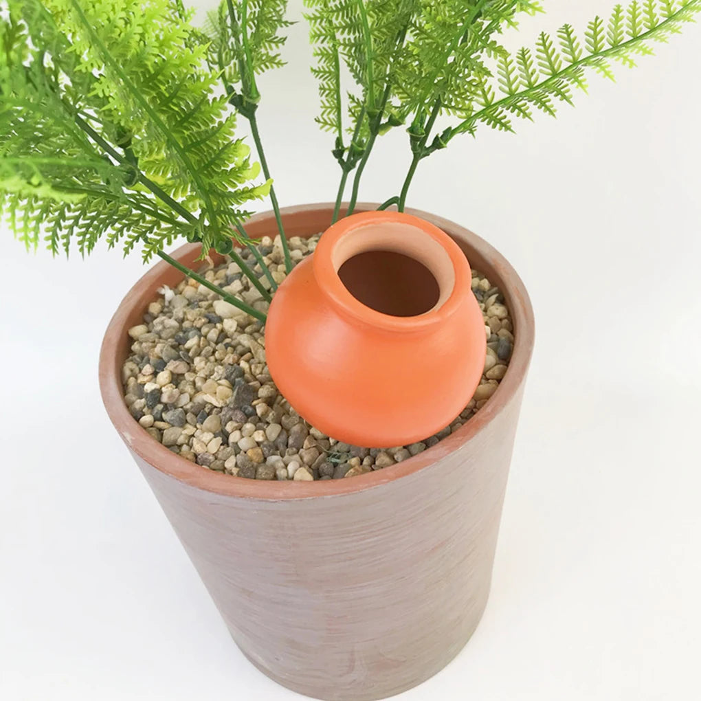 4 Stück Keramik Bewässerungsgeräte – Modernes Automatisches Tropfbewässerungssystem | Weinflaschen-Bewässerungskegel für Innen- & Außenpflanzen