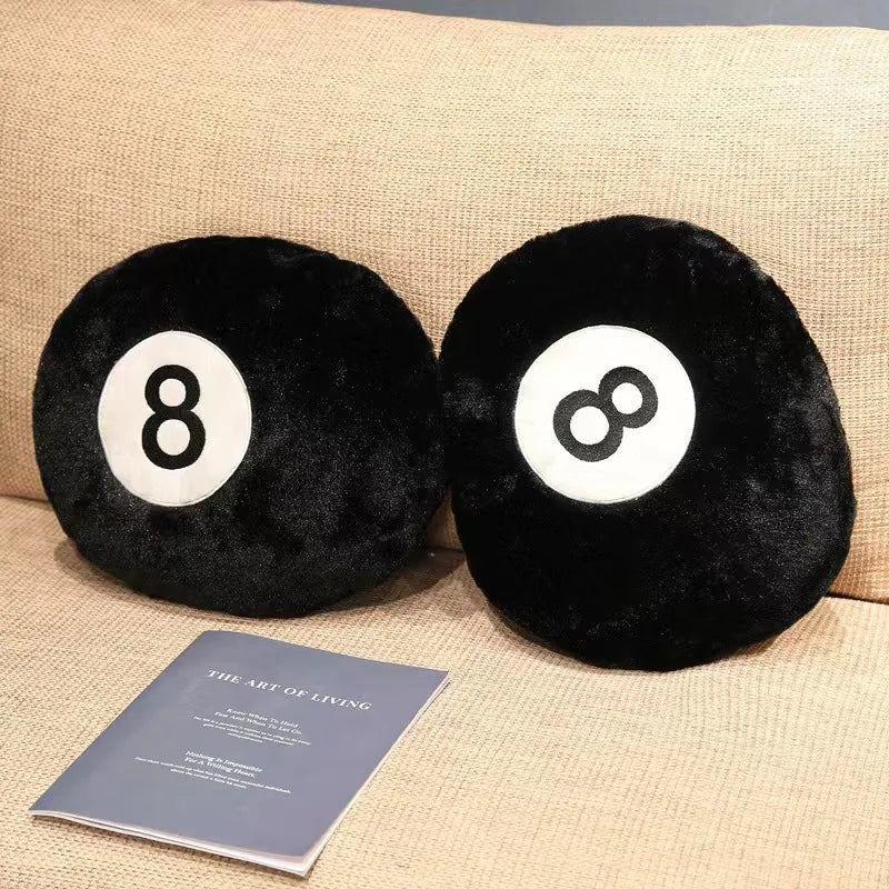 Billard 8-Ball Plüschkissen | Weiches 8-Ball Dekokissen | Heim- & Indoor-Sport Geschenk Kaufschwan®