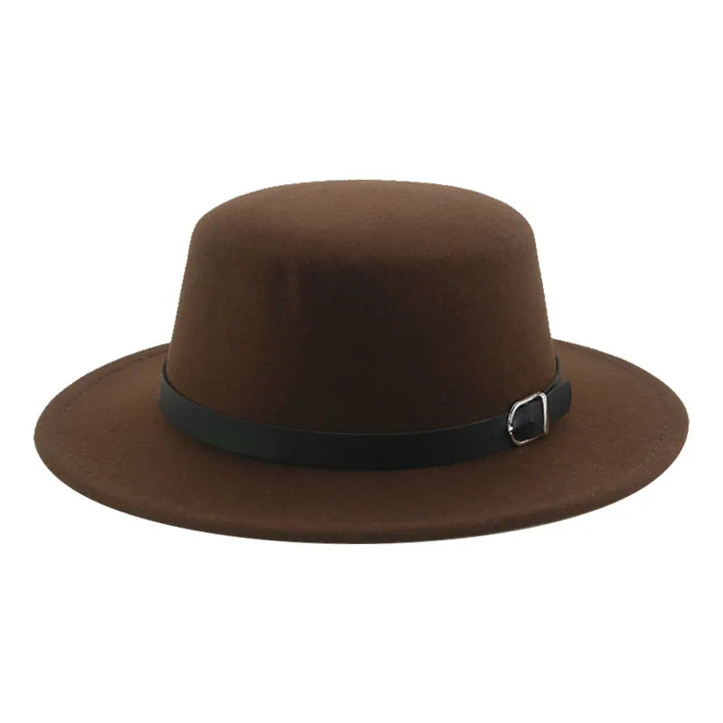 Gefilzter Herren Hut – Einfarbiger Klassischer Fedora mit Gürtelband, Casual & Formeller Winterhut Kaufschwan®