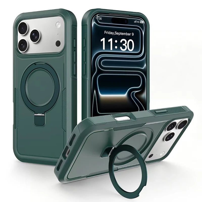 Einfarbige Magnethülle für iPhone 18 Pro & iPhone 18 Pro Max – Kabelloses Laden, Verdeckter Halter & Kameraschutz Kaufschwan®