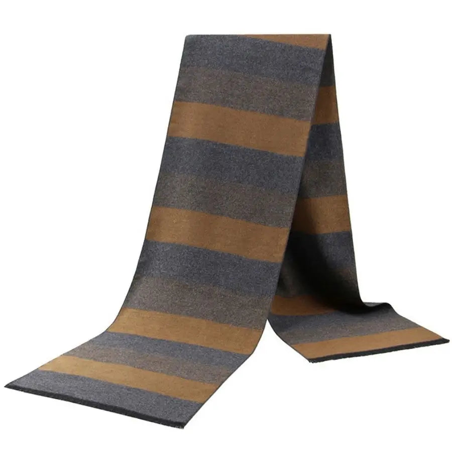 Winterschal für Herren | Karo Streifen & Paisley Jacquard | Beidseitiger Kaschmir-Imitat Halswärmer – Warm & Winddicht Kaufschwan®