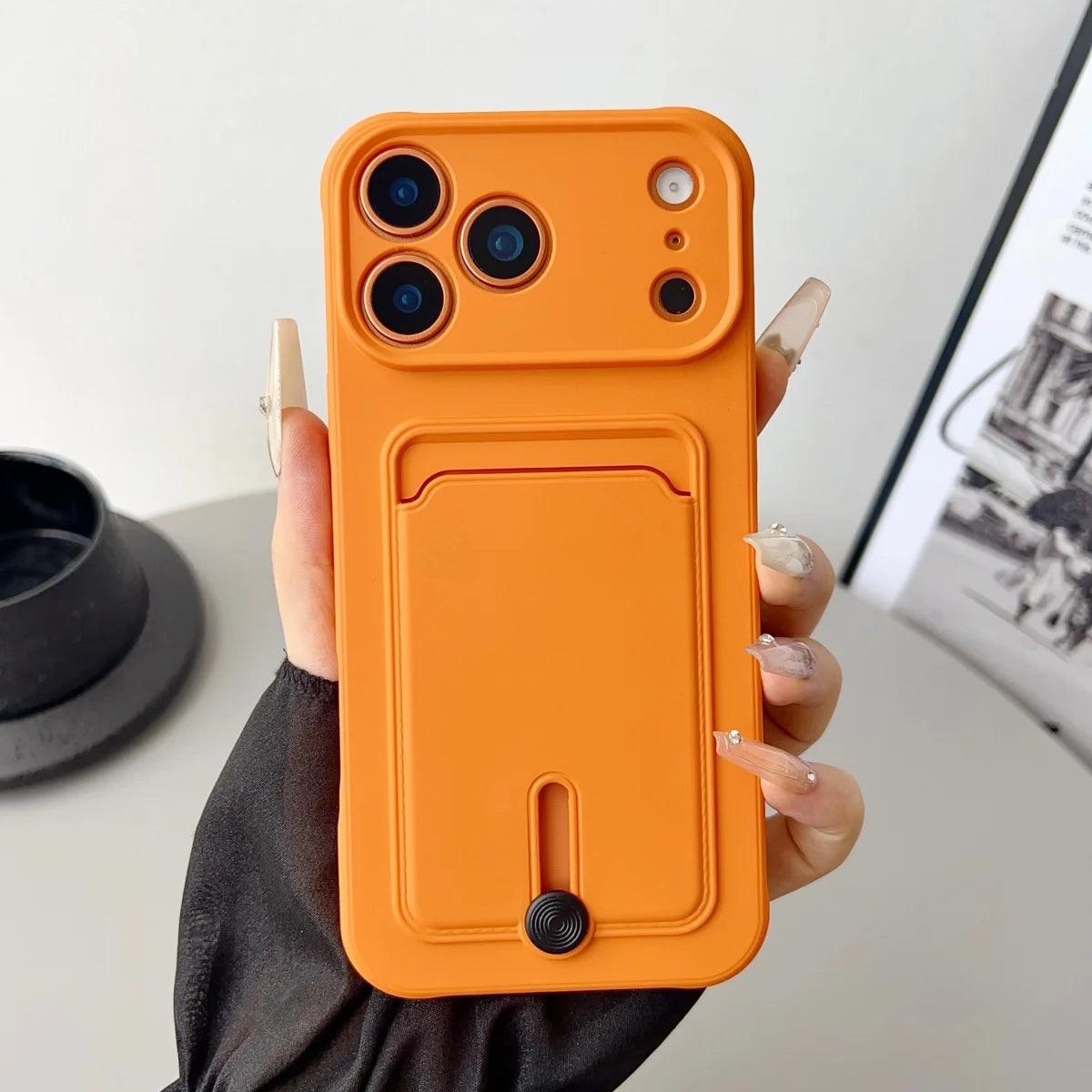 Handyhülle mit Kartenfach für iPhone 18 Pro & iPhone 18 Pro Max – Stoßfeste Weiche Silikon-Schutzhülle Kaufschwan®
