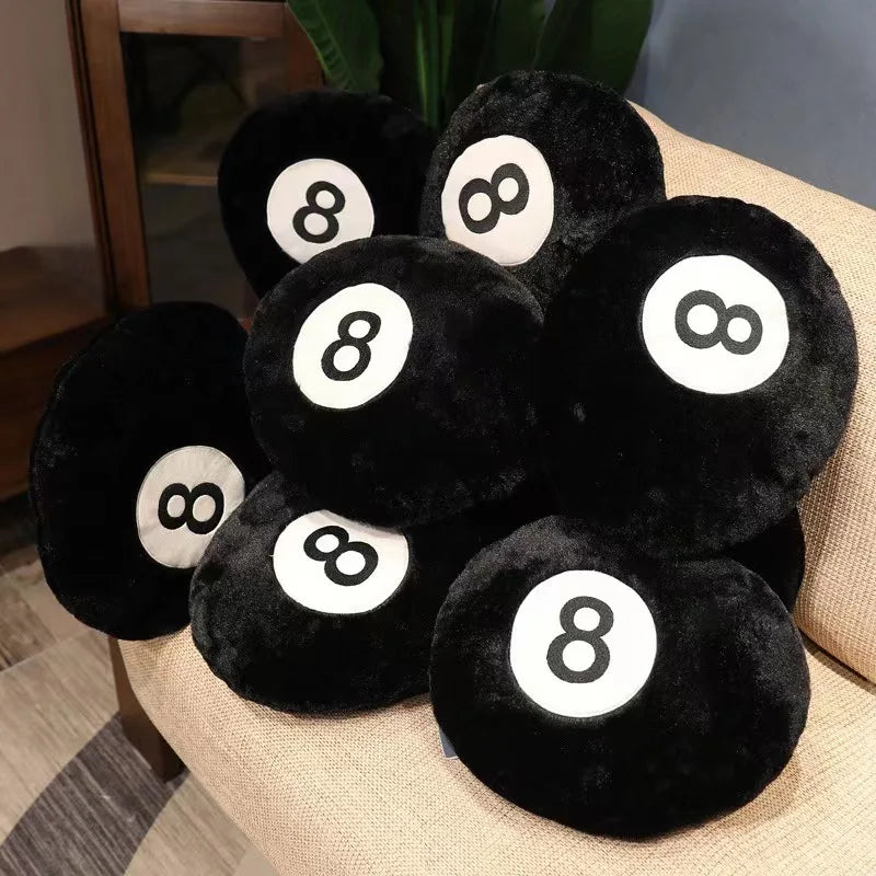 Billard 8-Ball Plüschkissen | Weiches 8-Ball Dekokissen | Heim- & Indoor-Sport Geschenk Kaufschwan®