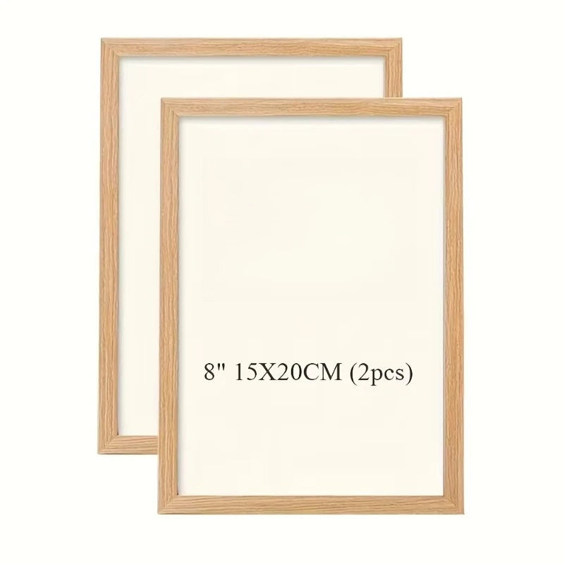 Vintage Holz Bilderrahmen Set – Wandmontage Galerie Rahmen für Wohnraum Dekoration Kaufschwan® Holzfarbe8in 2 Stück